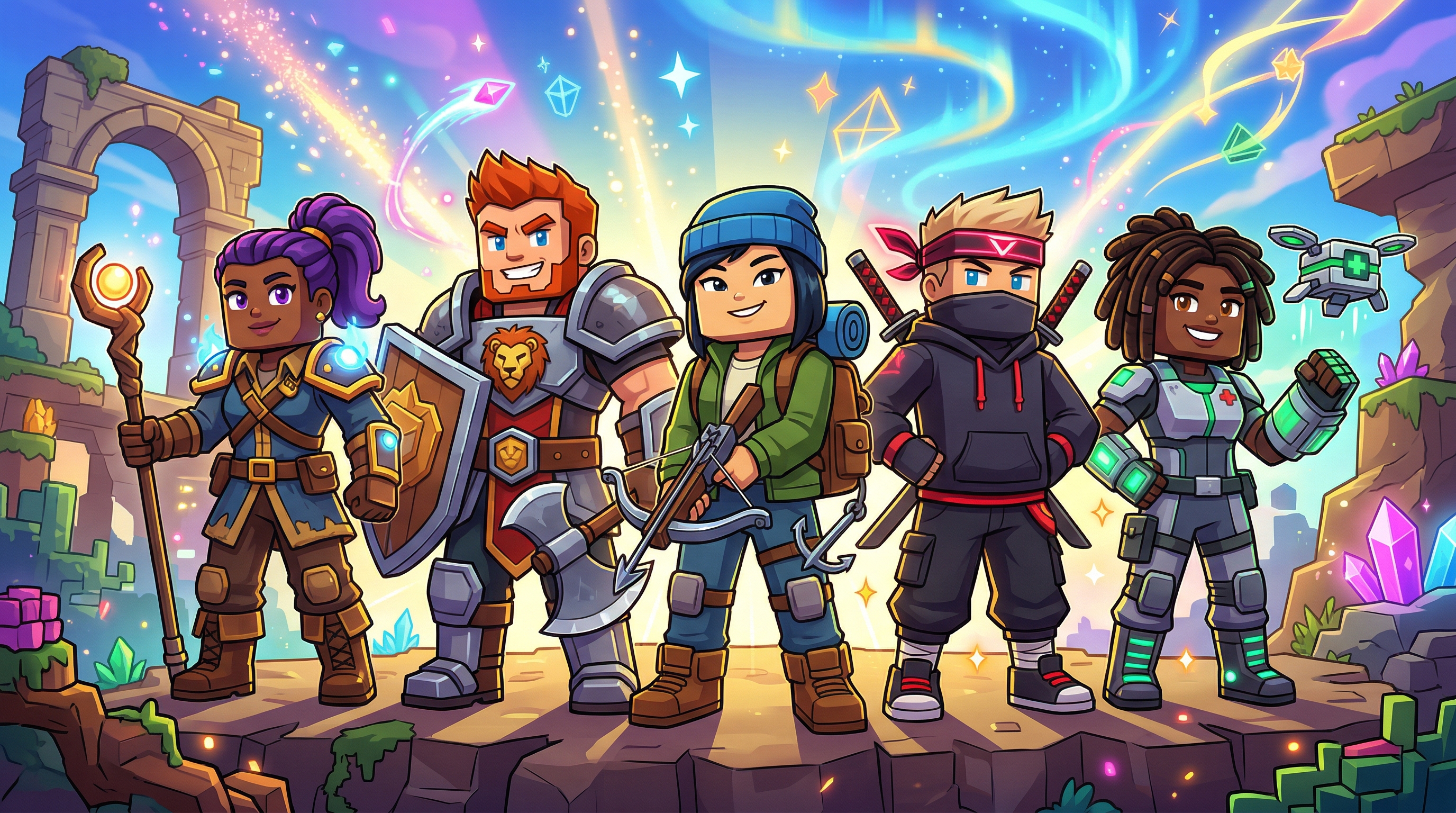 Heroic Roblox team assembled for an adventure